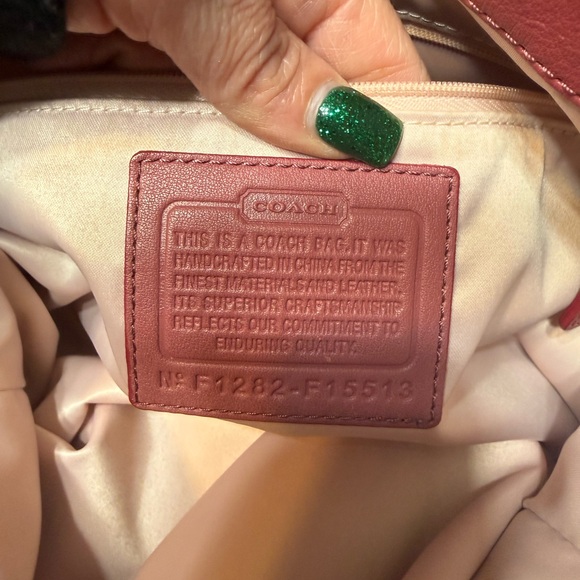 💕 Coach Ashley Pink Leather Satchel | Crossbody + Shoulder - Picture 7 of 15